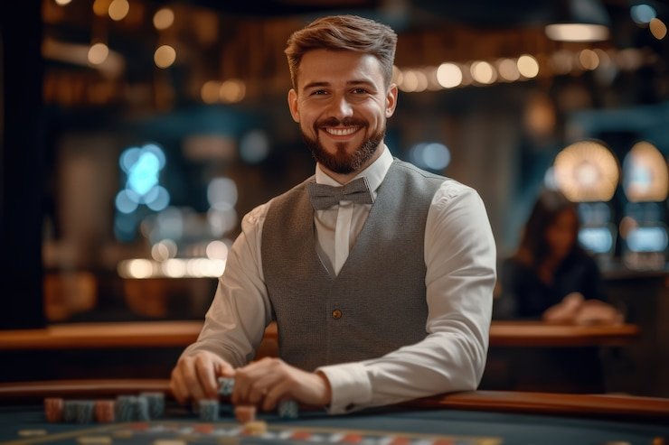 Interface permainan SA Gaming di maha4d menampilkan area taruhan, streaming video dealer, dan riwayat hasil